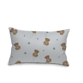 Fronha Avulsa Bebê 30X40cm Malha Yoyo Baby - URSO AZUL