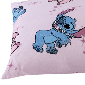 Fronha Avulsa Estampada 100% Algod&atilde;o Disney  - Stitch e Angel 
