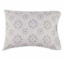 Fronha Avulsa Microfibra Estampada Havan Casa - Mandal Kaki
