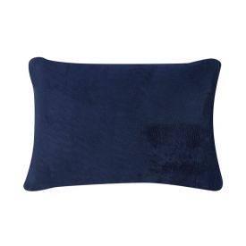 Fronha Avulsa Plush 100% Poliéster Lisa Havan Casa - Azul Mariner