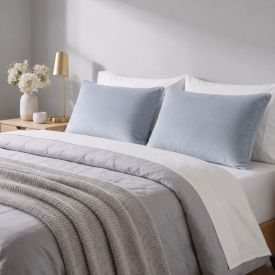 Fronha Avulsa Plush 100% Poliéster Lisa Havan Casa - Cinza Lunar