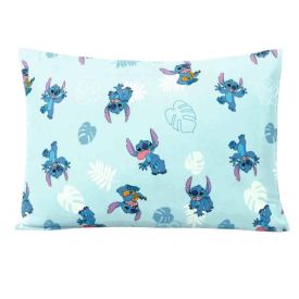 Fronha Infantil Estampada 50X70 cm Disney by Hedrons - Stitch Folhas Rotativo 