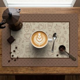 Fundo de Prato 45 X 31 cm Clean Athenas Döhler - Desenho Café