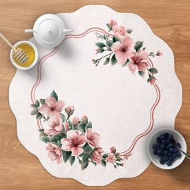 Fundo de Prato Viena 40 cm Havan Casa - Floral Rosa
