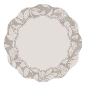 Fundo de Prato Viena 40 cm Havan Casa - Folhas Cinza