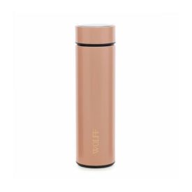 Garrafa Inox Com Termômetro Led Wolf 500 Ml - Rose