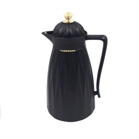 Garrafa Térmica Com Topo Dourado Havan Casa 1 Litro - Preto 