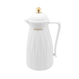 Garrafa Térmica com Topo Dourado Havan Casa 1 Litro - Branco