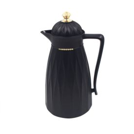 Garrafa Térmica com Topo Dourado Havan Casa 1 Litro - Preto