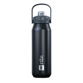 Garrafa Térmica Isomax 1 Litro Aço Inoxidável Nautika - Preta