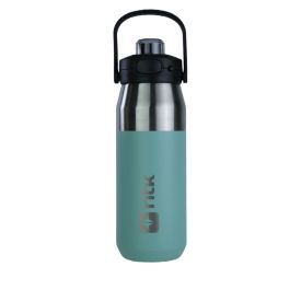 Garrafa Térmica Isomax 750Ml Aço Inoxidável Nautika - Verde Prata