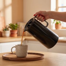 Garrafa Térmica Rolha Bule Haus Mor 1 Litro - Preto