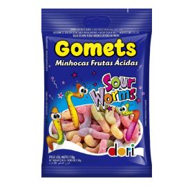 Bala De Goma Gomets Minhocas Ácidas Dori - 150g