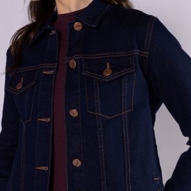 Jaqueta Jeans Feminina Patricia Foster Amaciada