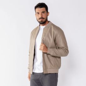 Jaqueta Masculina Bomber Em PU Marc Alain
