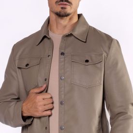 Jaqueta Masculina Em PU Thing Castor