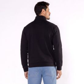 Jaqueta Masculina Gola Alta Em Nylon Marc Alain Preto