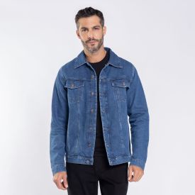 Jaqueta Masculina Jeans Marc Alain Azul Medio