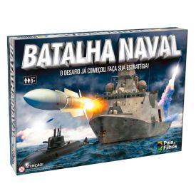 Jogo Batalha Naval Tabuleiro Pais & Filhos Gala - 1079