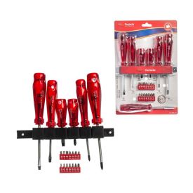 Jogo Chave De Fenda Philips E Bits 21 Peças Corneta - Vermelho