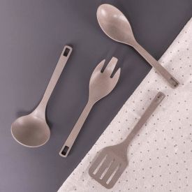 Jogo de 4 Utensílios de Cozinha Petra Evo - Cinza