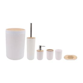 Jogo de Banheiro Bambu Havan Casa 6 Peças - Branco