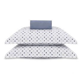 Jogo de Cama Casal Percal Buona Fortuna 3 pçs - Patrick Azul