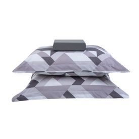 Jogo de Cama Casal Percal Buona Fortuna 3 pçs - Heitor Chumbo