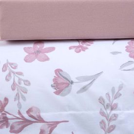 Jogo de Cama Casal Percal Buona Fortuna 3 pçs - Nina Rosa