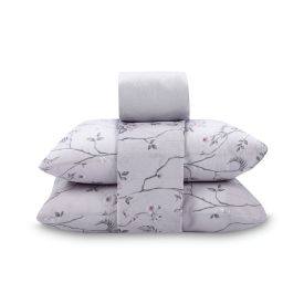 Jogo de Cama Casal 100% Algodão Royale Havan Casa 4 Peças - Soraia Flowers Bege