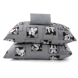 Jogo De Cama Casal Estampado Malha Disney 3 P&ccedil;s - Mickey Film