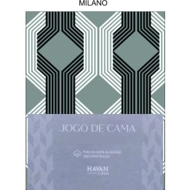 Jogo de Cama Casal Malha 3 Peças Havan Casa - MILANO/PRETO