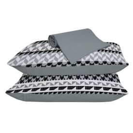 Jogo de Cama Casal Malha 100% Algod&atilde;o Solecasa 3 p&ccedil;s - Onix Cinza