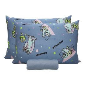 Jogo de Cama Casal Disney Portallar 3 pçs - Sulley e Mike Azul