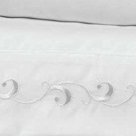 Jogo de Cama Casal Imperial Bordado Havan Casa 4 pçs - Branco