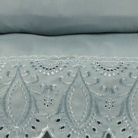 Jogo de Cama Casal Imperial com Renda Havan Casa 4 pçs - Verde