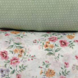 Jogo de Cama Casal Napoli Havan Casa 4 pçs - Luz Flowers Verde