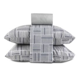 Jogo De Cama Casal Elegance Havan Casa 4 Pçs - Detroit Geo Cinza