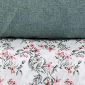 Jogo De Cama Casal Elegance Havan Casa 4 P&ccedil;s - Elise Flowers Verde