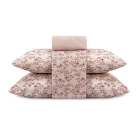 Jogo de Cama Casal Napoli Havan Casa 4 pçs - Elise Flowers Rosa
