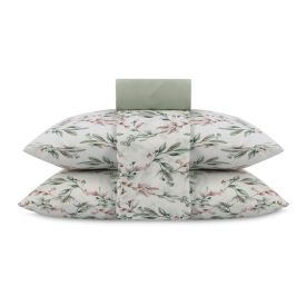 Jogo de Cama Casal Napoli Havan Casa 4 pçs - Olivia Folhas Verdes