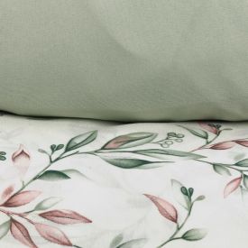 Jogo de Cama Casal Napoli Havan Casa 4 pçs - Olivia Folhas Verdes