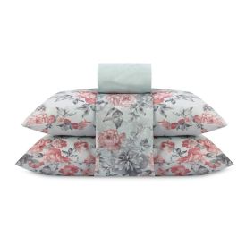 Jogo de Cama Casal Napoli Havan Casa 4 pçs - Suela Flowers Verde
