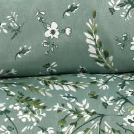 Jogo de Cama Casal Napoli Havan Casa 4 pçs - Garden Folhas Verde