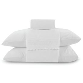Jogo de Cama Casal Renda Imperial Havan Casa 4 pçs - Branco
