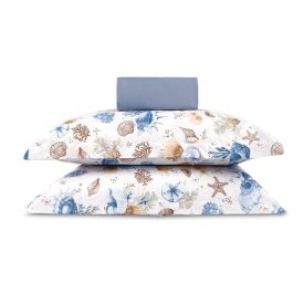 Jogo de Cama King Percal Buona Fortuna 3 pçs - Acqua Azul Novo