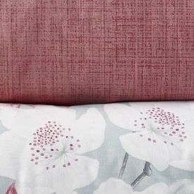 Jogo De Cama King Percal 200 Fios Algod&atilde;o Buona Fortuna 3 P&ccedil;s - Textura Isis Rosa