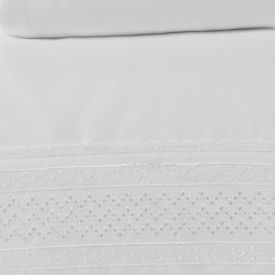 Jogo de Cama King Renda Imperial Havan Casa 4 pçs - Branco