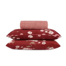 Jogo de Cama Plush Provence Casal 3 pçs Havan Casa - Nina Floral Rosa