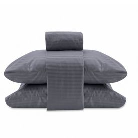 Jogo De Cama Queen 100% Poliéster Provence Havan Casa 4 Pçs - Cinza